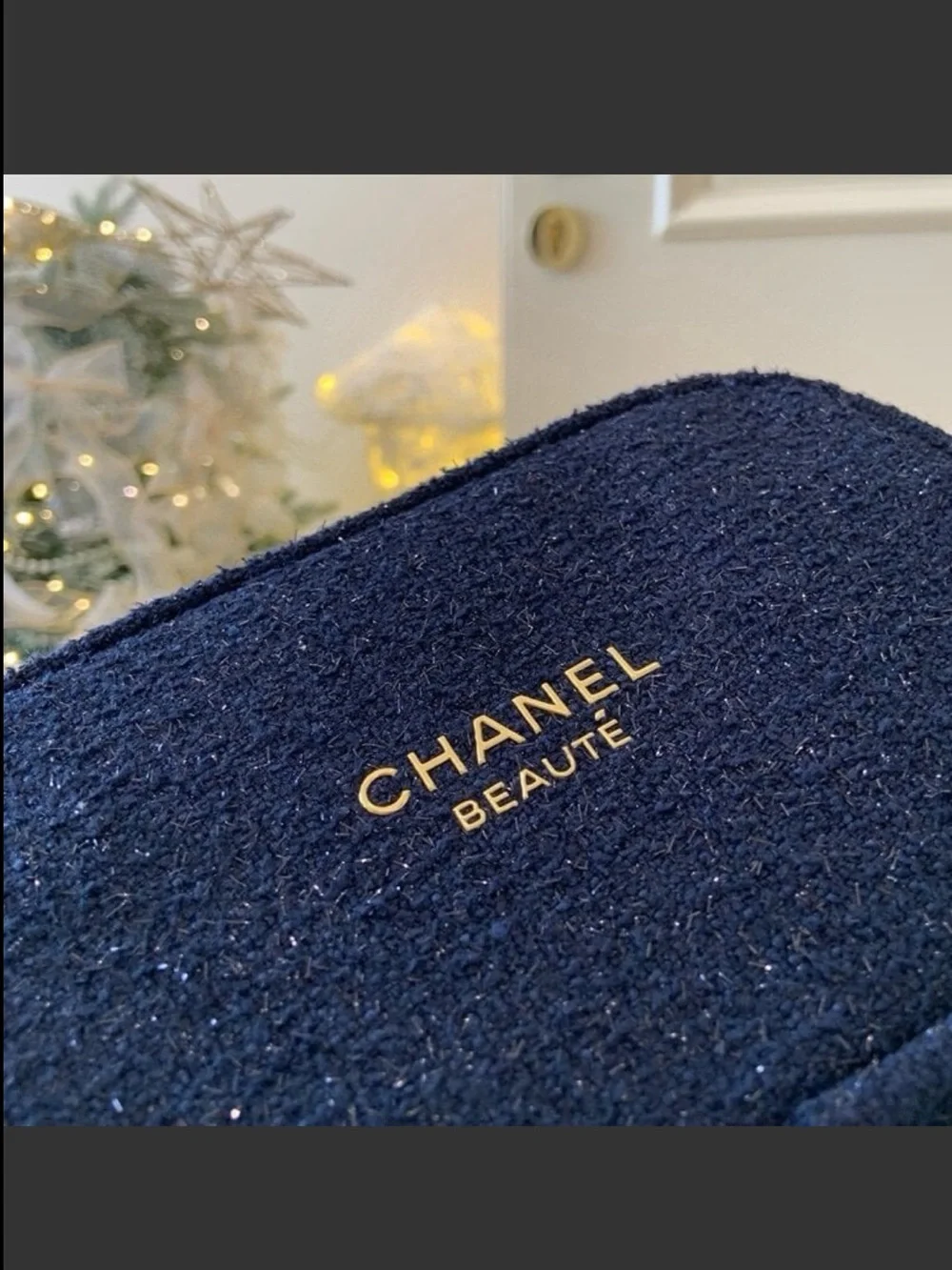 CHANEL Black Tweed Mini Crossbody with Gold Chain VIP GWP